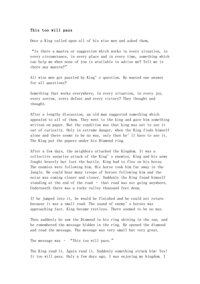 This too will pass PDF
