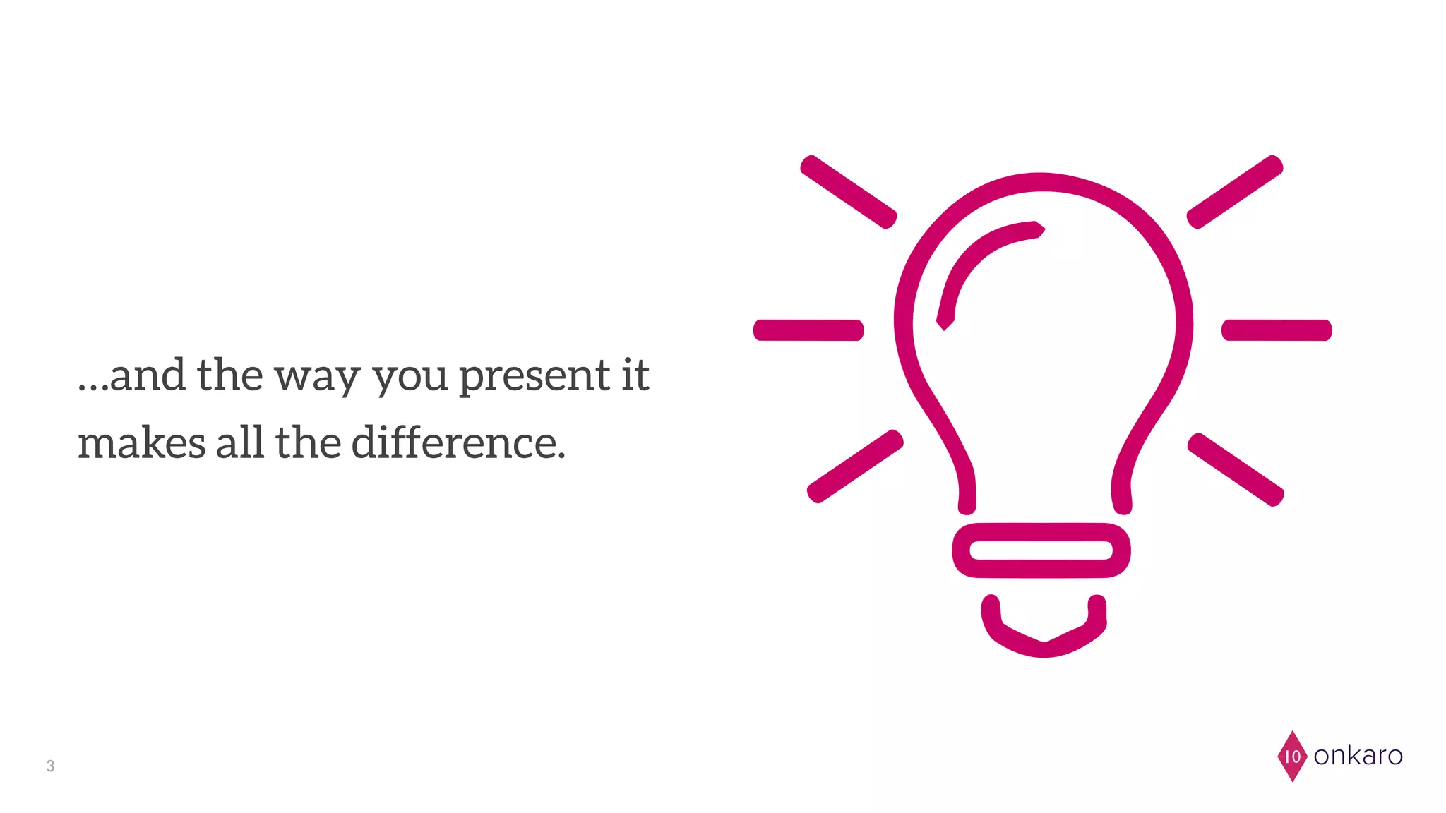 onkaro103
…and the way you present it
makes all the difference.
 