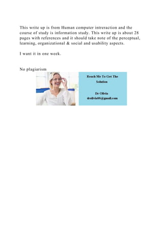 This write up is from Human computer intreraction and the course of .docx