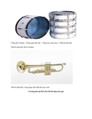 Trống đội Yamaha - Trống nghi thức đội - Trống inox mặt meca - Thiết bị đoàn đội

Thiết bị đoàn đội: Kèn Trumpet




Thiết bị đoàn đội: Trang phục biểu diễn đội, học sinh

                       Vui lòng liên hệ 0919.362.786 để nhận báo giá!
 