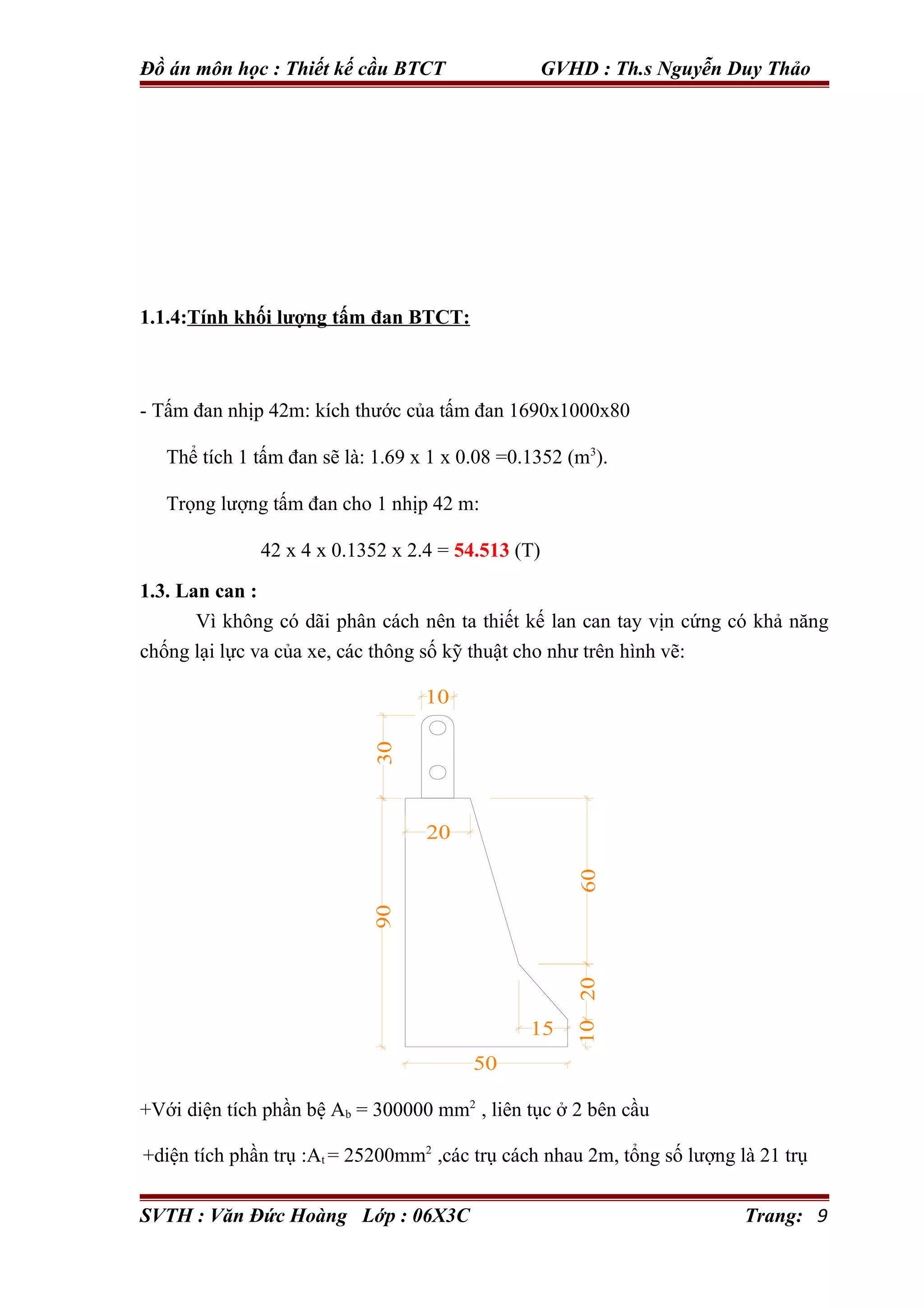 Thiết kế cầu btct dầm đơn giản dự ứng lực căng sau (kèm bản vẽ) | PDF