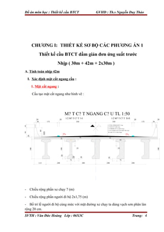 Thiết kế cầu btct dầm đơn giản dự ứng lực căng sau (kèm bản vẽ) | PDF
