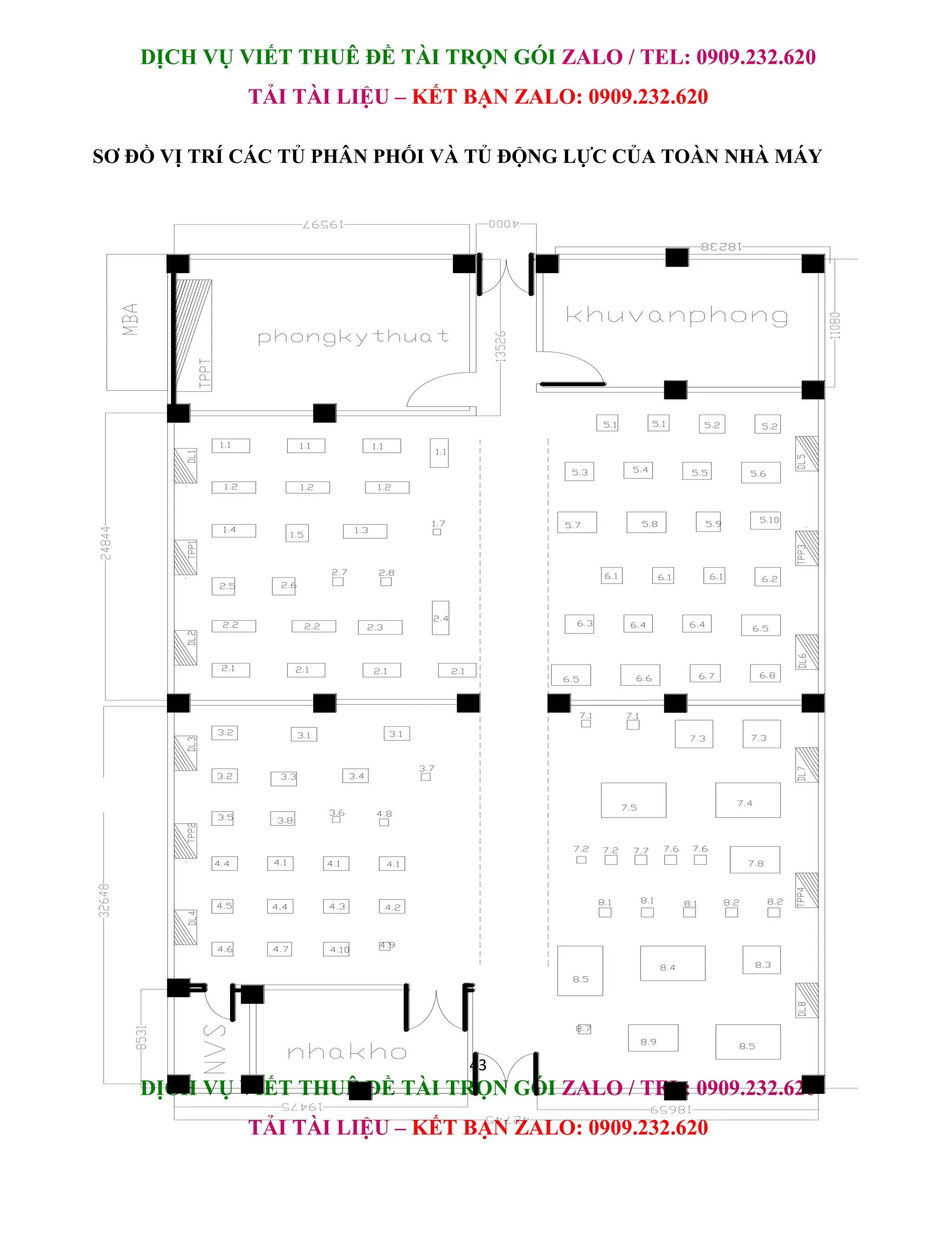 DỊCH VỤ VIẾT THUÊ ĐỀ TÀI TRỌN GÓI ZALO / TEL: 0909.232.620
TẢI TÀI LIỆU – KẾT BẠN ZALO: 0909.232.620
43
DỊCH VỤ VIẾT THUÊ ĐỀ TÀI TRỌN GÓI ZALO / TEL: 0909.232.620
TẢI TÀI LIỆU – KẾT BẠN ZALO: 0909.232.620
SƠ ĐỒ VỊ TRÍ CÁC TỦ PHÂN PHỐI VÀ TỦ ĐỘNG LỰC CỦA TOÀN NHÀ MÁY
 