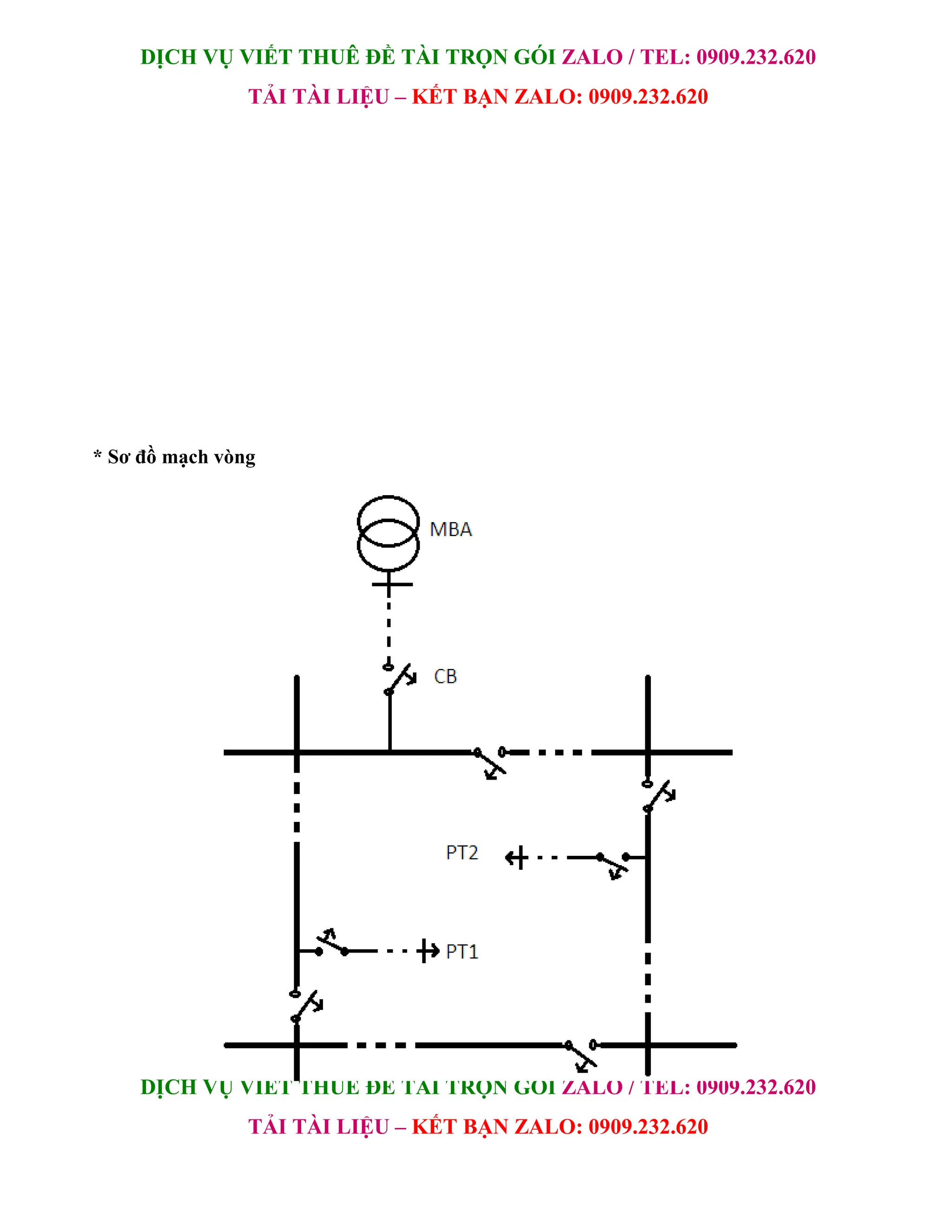 DỊCH VỤ VIẾT THUÊ ĐỀ TÀI TRỌN GÓI ZALO / TEL: 0909.232.620
TẢI TÀI LIỆU – KẾT BẠN ZALO: 0909.232.620
46
DỊCH VỤ VIẾT THUÊ ĐỀ TÀI TRỌN GÓI ZALO / TEL: 0909.232.620
TẢI TÀI LIỆU – KẾT BẠN ZALO: 0909.232.620
* Sơ đồ mạch vòng
 