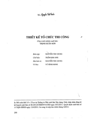 Thiết kế tổ chức thi công