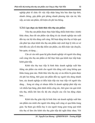 Phát triển thị trường tiêu thụ sản phẩm của Công ty May Việt Tiến  PDF