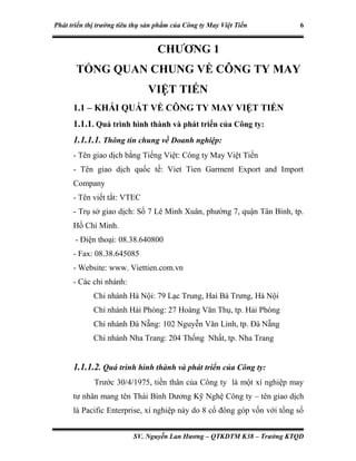 Đề tài Phân tích chiến lược doanh nghiệp Công ty cổ phần may Việt Tiến   Tài liệu ebook giáo trình