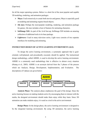 ACTIVE LEARNING THROUGH THE INTEGRATION OF 3D VIRTUAL ENVIRONMENT | PDF