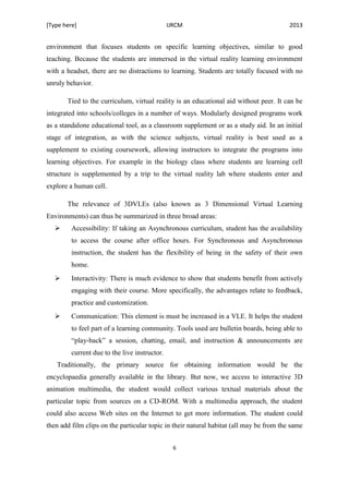 ACTIVE LEARNING THROUGH THE INTEGRATION OF 3D VIRTUAL ENVIRONMENT | PDF