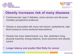 Ethnic differences, obesity and cancer, stages of the obesity epidemic ...