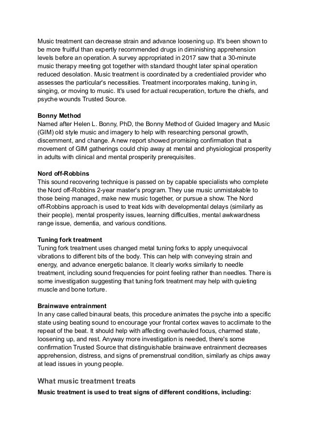 The House of Music Therapy | PDF