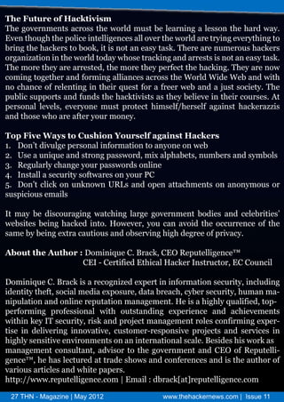 T eF t r o Ha kiim
 h uu e f c t s  v
T eg vrme t ars tew r mut el rigal snteh r w y
 h o en ns cos h ol     d s b e nn
                                a       e o h ad a.
                                        s
E e to g te oi itlgn e a o e te ol aerig vrtig o
 vn h u h h p l ene ie cs l vrh w r r t n eeyhn t
               c   l      l         d    y
big h h ces o o k iin t nes ts. h r ae u ru h ces
 r te akr t b o ,ts o a ay ak T ee r n meo s akr
  n
ognzt n n h w r td y h s t cig n ars in t n ay ak
 ra i i i te ol o a w oer kn a d ret s o a es ts.
      ao         d          a           s
T e r te ae retd te r te p r c te akn . h y r n w
 h moe h y r ars ,h moe h y ef th h cig T e ae o
                 e               e
cmig o eh r n fr n a i cs cos h Wol Wie ba dwt
o n tgte a d omig la e ars te r
                      ln               d d We n i    h
n c a c o rl t gi te q eto af e w ba dajs sc t. h
 o h n e f e ni n h i u s fr r r e n
            e n      r         e           ut oi y T e
                                               e
p bi sp ot a dfn s h h ct i s s h y e ee nte cussA
 u l u p r n u d te aki s a te b l v i h i o re. t
    c      s             vt          i       r
p ro a l e , vro emut rtc hmsl h re aa s h ceaz
 esn le l eey n
        vs           s poet i e / esl gi t akrzi
                                 f     f   n         s
a dtoe h ae f r o r n y
 n h s w o r at y u mo e.
               e

T pFv W a s oC s inY u s la an t c e s
 o ie     y t u h o o r ef g i s Ha k r
1 D nt i l p ro a ifr t nt a y n o w b
. o ’dv g esn lnomai o n o e n e
         ue              o
2 U e u iu a ds o g as od mi a h b t n mb r a dsmb l
 . s a nq e n t n p sw r, x l a es u es n y os
                r              p    ,
3 R g l lc a g y u p sw rs nie
 . eua y h n e o r as od o l
       r                    n
4 Is la eui sf ae o y u P
 . nt l scr y ot rs n o r C
     a      t    w
5 D nt l ko u k o nU L a do e atc me t o a o y u o
 . o ’c c n n n w R s n p n t h ns n n n mo s r
        i                        a
ssi o s ma s
upc u e i
    i      l

I ma b dso rgn w t igl g g vrme t o i a dcl r i ’
t y e i uaig ac n a e o en n b de n e bie
          c       h    r             s     e ts
w bi sb igh ce it. w vr y ucnaodteocre c o te
 es e e
   t    n akd no Ho ee, o a v i h curn e f h
sme y e g xr cuiu a do srig ihd ge o pi c.
a b b i et a t s n bev hg ere f r ay
        n   a   o        n            v

A o t h A t o : o nq e . rc, E R p tlgn e
 b u t e u h r D miiu C B ak C O e ue ie c™
                                     l
              C I C r f dEhcl ce Is utrE C u c
               E - eti ti Hakr nt c , C o n i
                     ie    a         r o      l

D miiu C B ak s rcg i dep ri ifr t nscr yic dn
 o nq e . rc ia eo nz x etn nomai eui ,n l ig
                       e             o     t    u
ie ty h f sc l da x oued t bec ,y e scr yh ma ma
d ni tet oi me i ep sr, aa rah cb r eui , u n -
    t    , a                              t
np l ina do l e e uainma ae n. ia ihy u li ,o -
 iua o n ni rp tt
     t       n       o   n gme tHes hg lq a f d tp
                                             ie
p r r n poes n lwt o t a dn ep r n e a d ahee ns
 ef mig rfsi a i us n ig x ei c n c i me t
   o          o      h   t         e          v
wti ky Tscr yr ka dpoet n gme toe cni n ep r
 i n e I eui ,i n rj ma ae n rl o fmig x e-
  h          t s          c           s    r
t ei d l eigin vt e cs me- so s epoet a dsri si
i n e vr
 s     i n n o ai , ut r ep ni rj s n ev e n
                   v    o   r    v     c        c
hg lsniv e v o me to a itrain lcl B s e hs ok s
 ihy e s i n i n ns n n nen t asa . ei s iw r a
        te   r                o     e    d
ma ae n cnutn, d i r oteg vrme t n C O o R p tl-
  n gme t o sl ta v o t h o en n a d E f e ue i
              a      s                            l
gn e h h setrda t d so s n cnee cs n ite uh r f
 e c™, e a l ue tr e h w a d o frn e a d s h a to o
            c        a
vr u at l a dw i p p r.
 ai s r c s n ht a es
   o   ie        e
ht: w wrp tlgn e o | ma : baka] p tlgn e o
 t / w . ue ie c. m E i d rc[t e ue ie c. m
  p/      e  l     c       l       r    l    c

 2 T N- g z e| y 0 2
  7 H Ma a i Ma 2 1
           n                  w wte a k re s o |I u 1
                               w . h cen w . m s e 1
                                  h         c    s
 