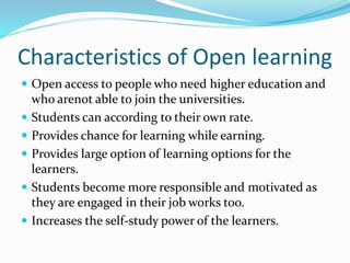 open and distance education | PPTX