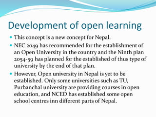 open and distance education | PPTX