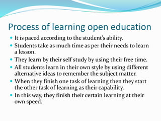 open and distance education | PPTX