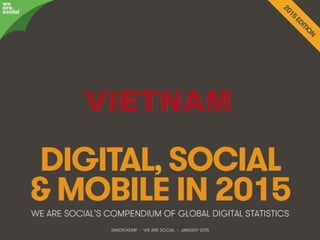 Báo cáo thống kê hoạt động Digital, Social, Internet tại Việt Nam đến tháng 01//2015