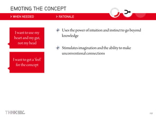 EMOTING THE CONCEPT
WHEN NEEDED RATIONALE
 