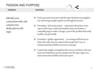 PASSION AND PURPOSE
ESSENCE POINTERS
 