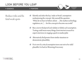LOOK BEFORE YOU LEAP
ESSENCE POINTERS
 