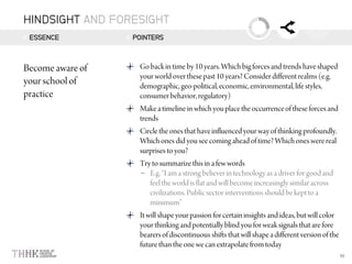 HINDSIGHT AND FORESIGHT
ESSENCE POINTERS
–
 