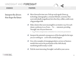 HINDSIGHT AND FORESIGHT
ESSENCE POINTERS
–
 