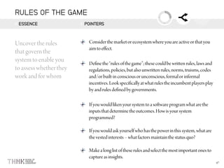 RULES OF THE GAME
ESSENCE POINTERS
 
