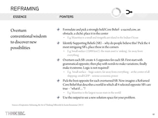 REFRAMING
ESSENCE POINTERS
–
–
–
–
 