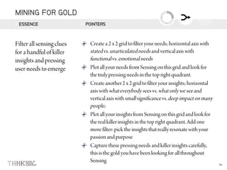 MINING FOR GOLD
ESSENCE POINTERS
 
