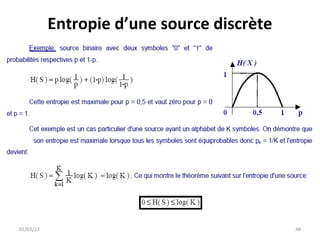 Entropie d’une source discrète




01/03/13                                    48
 