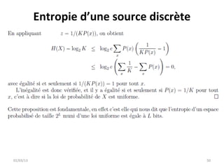 Entropie d’une source discrète




01/03/13                                    50
 