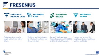 © Fresenius Netcare GmbH
2
Products and services for
people with chronic kidney
failure.
Medicines and technologies
for in...