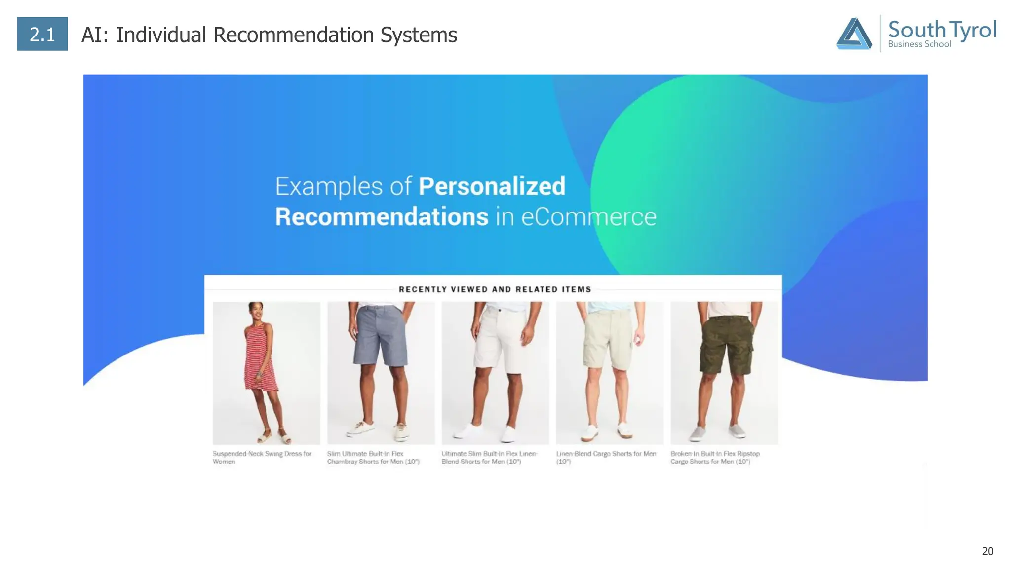 20
2.1 AI: Individual Recommendation Systems
 