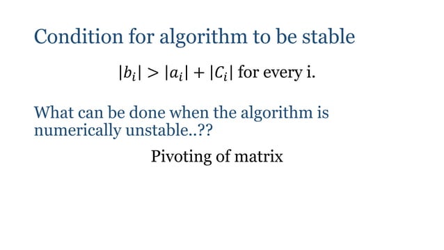 Thomas algorithm | PPTX