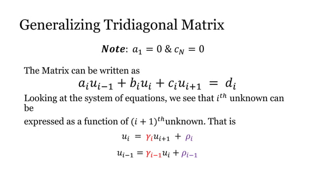 Thomas algorithm | PPTX