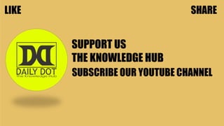 SUPPORT US
THE KNOWLEDGE HUB
SUBSCRIBE OUR YOUTUBE CHANNEL
LIKE SHARE
 