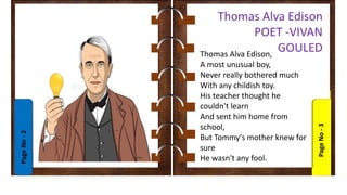 Fool Edision Thomas alva edison poem | PPTX