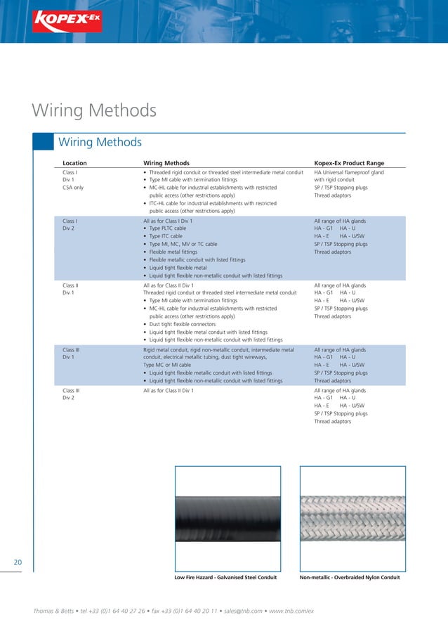 Thomas & Betts Kopex Understanding Hazardous Areas & Specifying Flexible Conduit