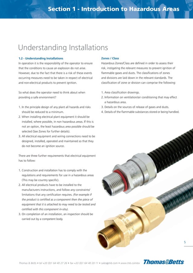 Thomas & Betts Kopex Understanding Hazardous Areas & Specifying Flexible Conduit