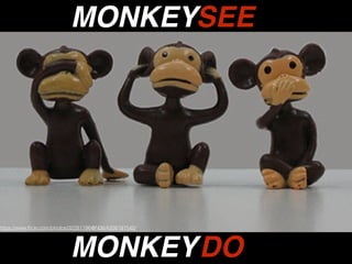 https://www.ﬂickr.com/photos/32281196@N08/4258191545/
MONKEYSEE
MONKEYDO
 