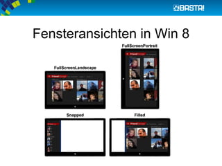 Fensteransichten in Win 8
 