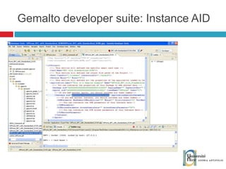 Gemalto developer suite: Instance AID 