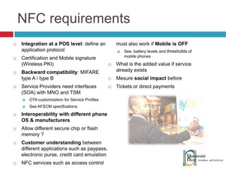 NFC requirements 