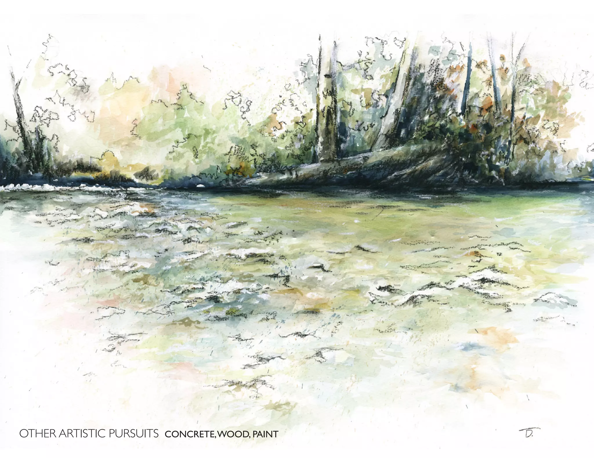 OTHER ARTISTIC PURSUITS CONCRETE, WOOD, PAINT
 