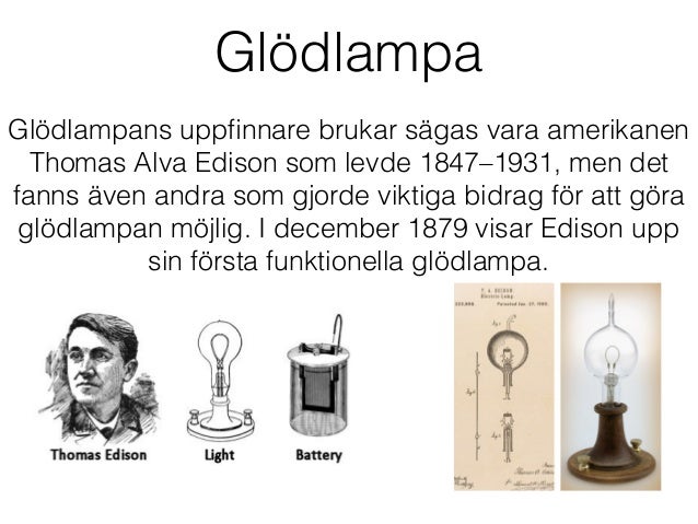 Glödlampa uppfinnare Glödlampa uppfinnare