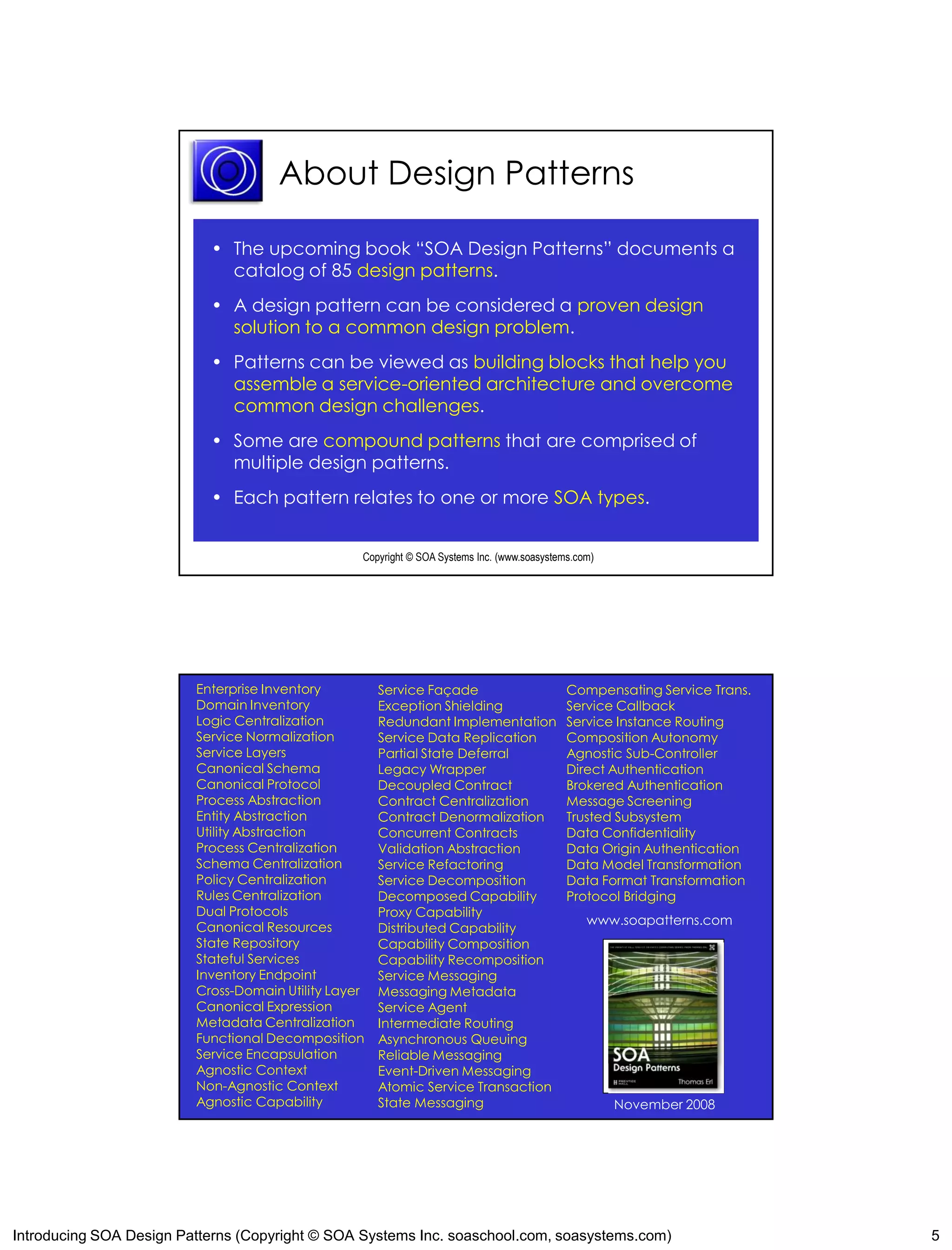 Oa Pattern Thomas Erl Introducing S O A Design Patterns | PDF | Free Download