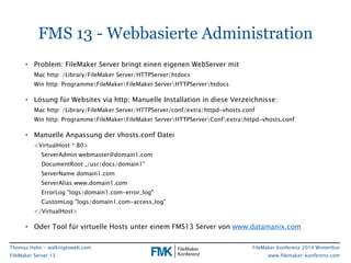 MK2014 FileMaker Server 13 by Thomas Hahn