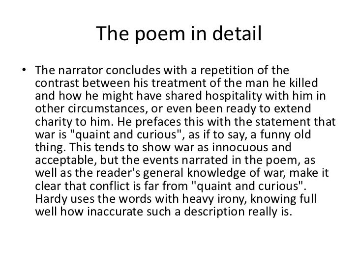 comparison of the man he killed Read this full essay on the mother by gwendolyn brooks and the man he killed by thomas hardy to provide a successful comparison of any two things, one. comparison of the man he killed Read this full essay on the mother by gwendolyn brooks and the man he killed by thomas hardy to provide a successful comparison of any two things, one.