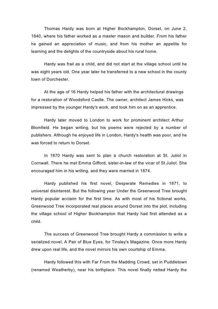 Thomas Hardy Adrian Pena Valero