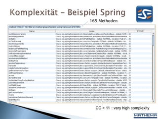 165 Methoden




  CC > 11 : very high complexity
 