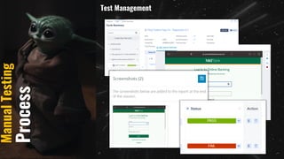 Test Management
Process
Manual
Testing
 